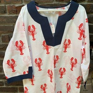 Lobster print beach cover up